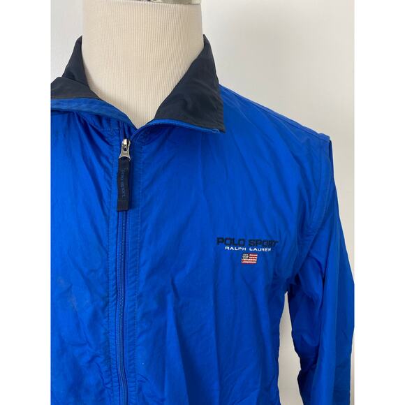 VTG Polo Sport Ralph Lauren lightweight nylon windbreaker vest jacket, M - Picture 2 of 6